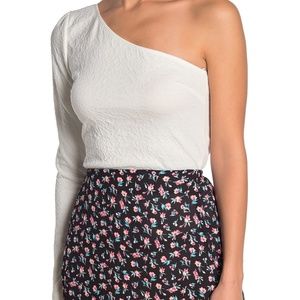 One Shoulder Textured Top